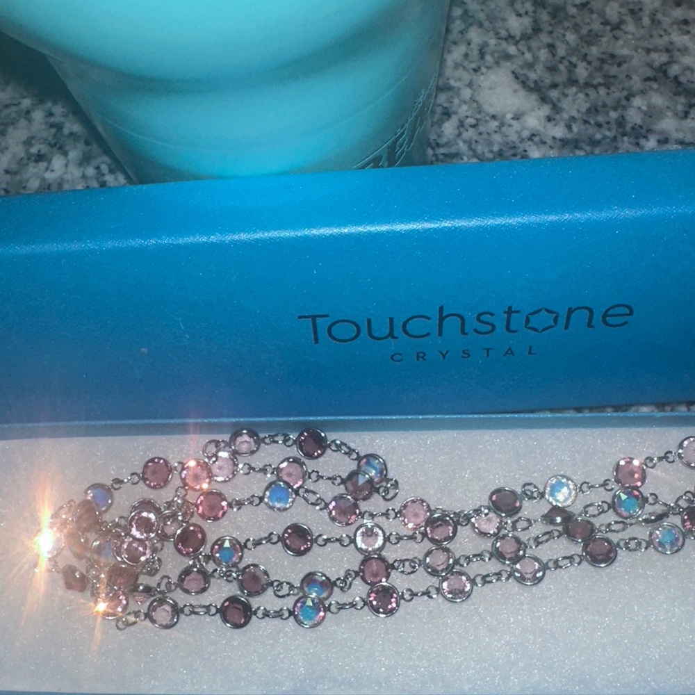 NWT- Touchstone Crystal by Swarovski Chanelle in PASSION BNIB gorgeous